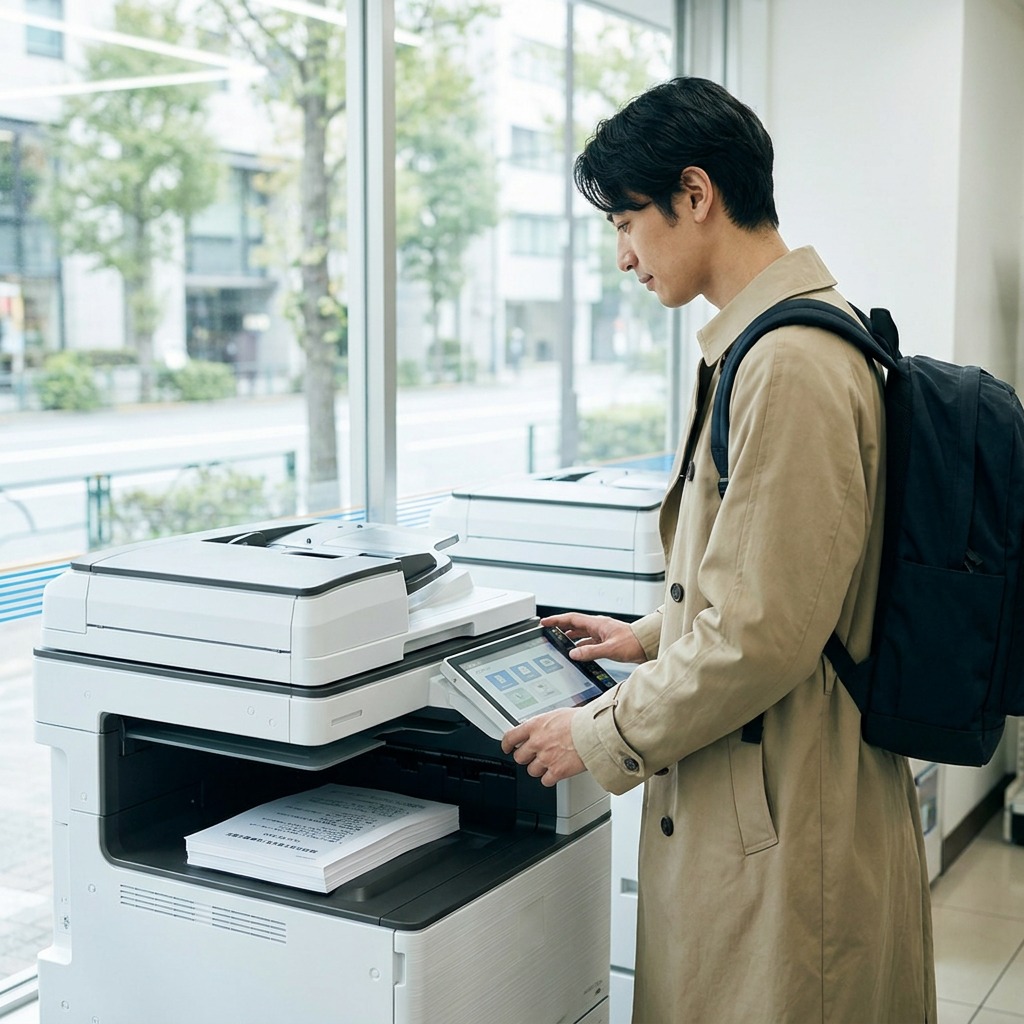 Wie druckt man Ihre JAF-Übersetzung in einem Lawson in Japan?